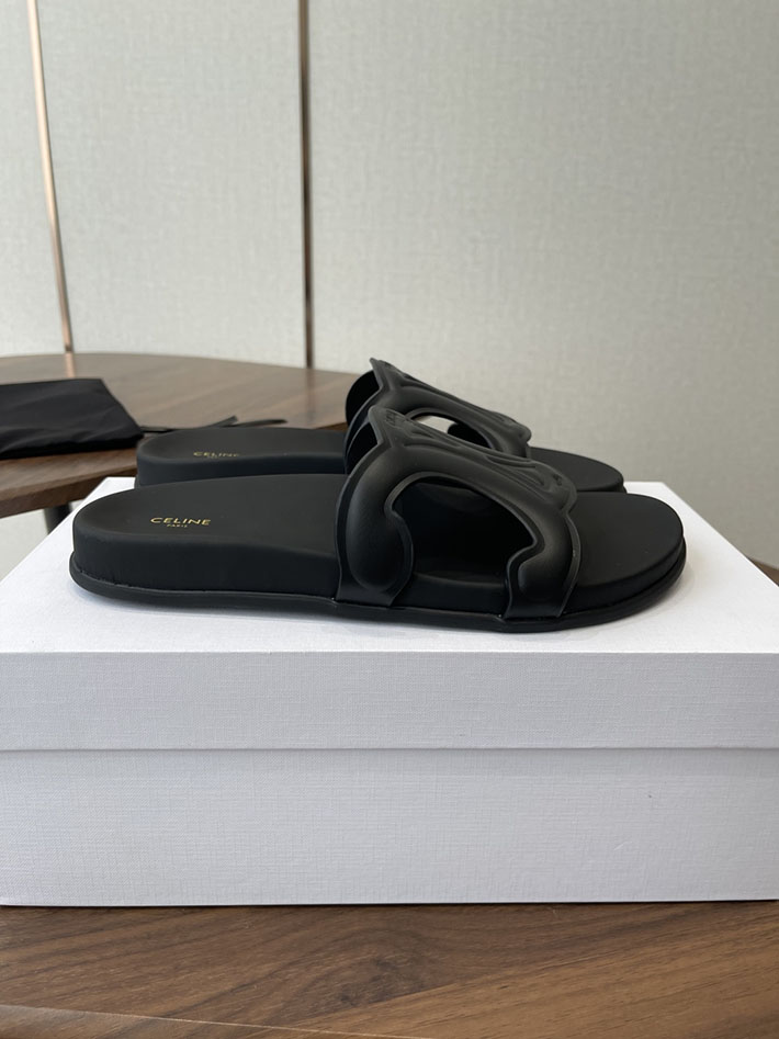 セリーヌ CELINE 靴 レディース トリオンフ スライド カーフスキン ベジタルタンニン ブラック 367325348C.38NO セリーヌ サンダル 人気 - 画像 (9)