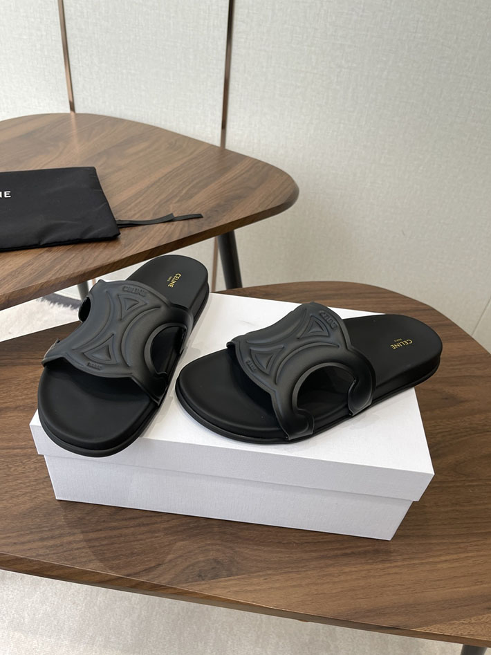 セリーヌ CELINE 靴 レディース トリオンフ スライド カーフスキン ベジタルタンニン ブラック 367325348C.38NO セリーヌ サンダル 人気 - 画像 (8)