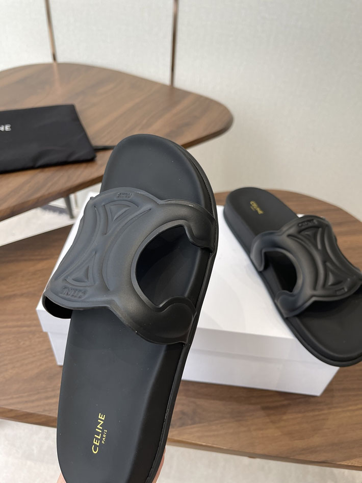 セリーヌ CELINE 靴 レディース トリオンフ スライド カーフスキン ベジタルタンニン ブラック 367325348C.38NO セリーヌ サンダル 人気 - 画像 (5)