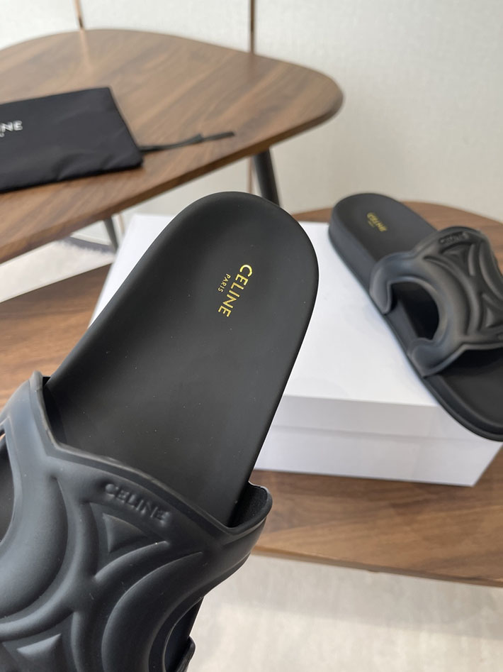 セリーヌ CELINE 靴 レディース トリオンフ スライド カーフスキン ベジタルタンニン ブラック 367325348C.38NO セリーヌ サンダル 人気 - 画像 (4)