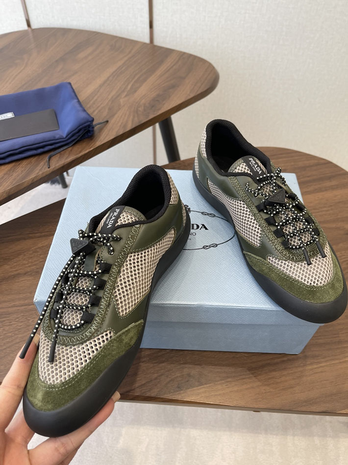 メンズレディース兼用 最高級プラダスーパーコピー PRADA スピードロック メッシュ スニーカー カーキ 2630626 プラダスニーカー 安い - 画像 (8)