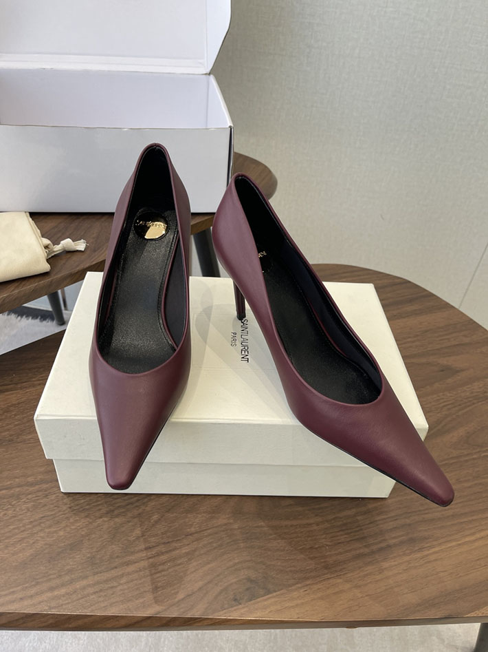 最高級サンローランスーパーコピー YSL 2026年春夏 新作 ポインテッドトゥパンプス レディース ワインレッド 2630633 イブサンローラン パンプス 値段 - 画像 (9)