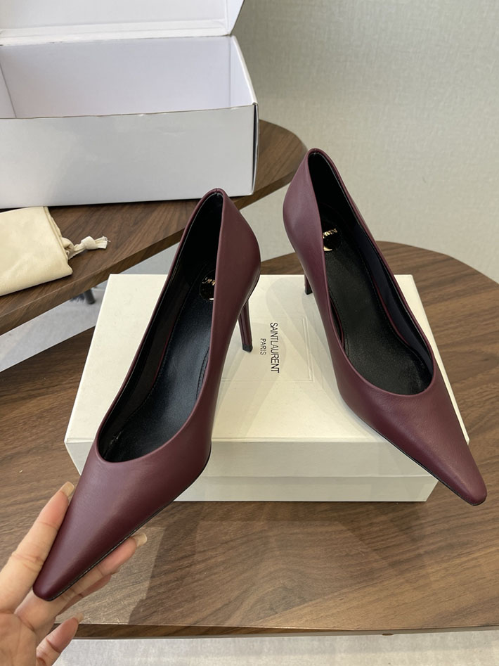 最高級サンローランスーパーコピー YSL 2026年春夏 新作 ポインテッドトゥパンプス レディース ワインレッド 2630633 イブサンローラン パンプス 値段 - 画像 (8)