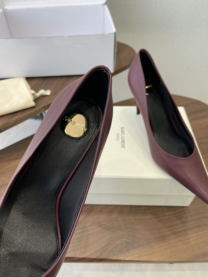 最高級サンローランスーパーコピー YSL 2026年春夏 新作 ポインテッドトゥパンプス レディース ワインレッド 2630633 イブサンローラン パンプス 値段 - 画像 (5)
