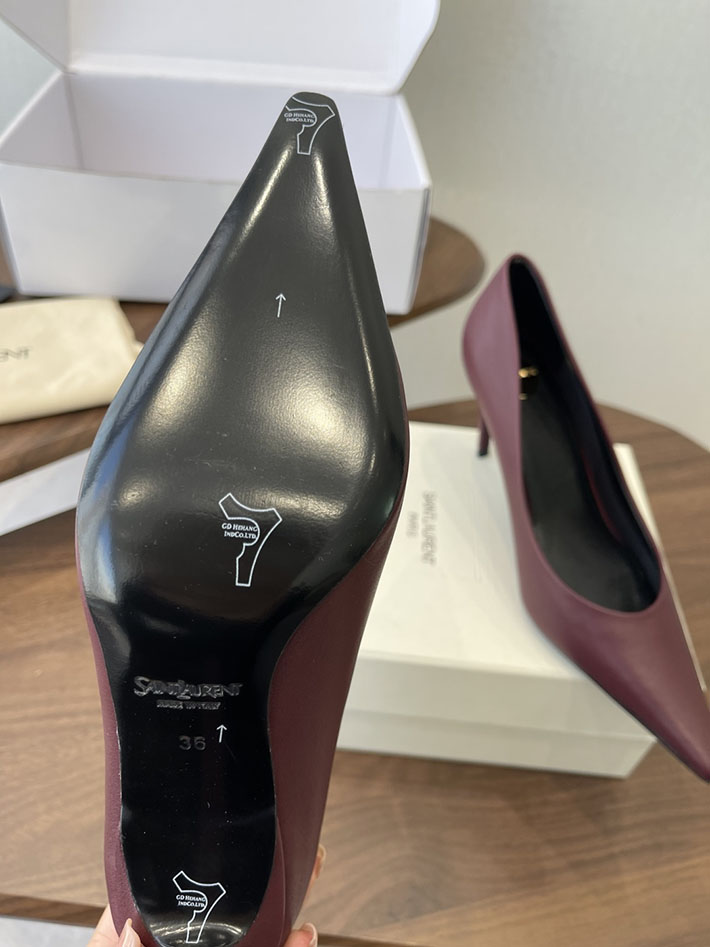 最高級サンローランスーパーコピー YSL 2026年春夏 新作 ポインテッドトゥパンプス レディース ワインレッド 2630633 イブサンローラン パンプス 値段 - 画像 (4)