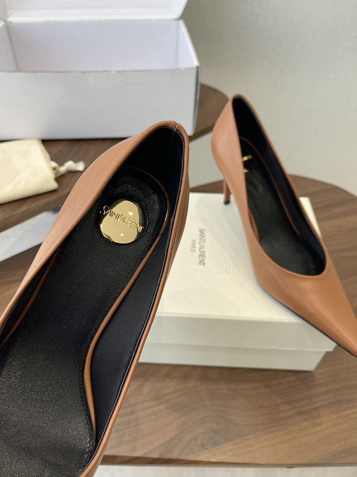 最高級サンローランスーパーコピー YSL 2026年春夏 新作 ポインテッドトゥパンプス レディース ブラウン 2630634 サンローラン パンプス アウトレット - 画像 (6)
