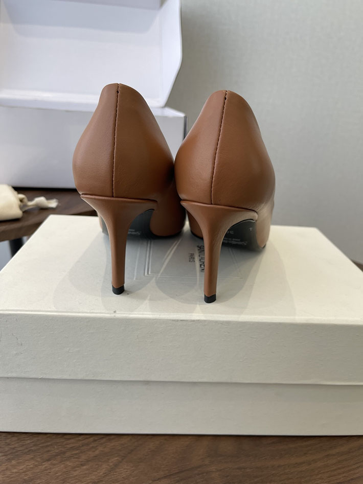 最高級サンローランスーパーコピー YSL 2026年春夏 新作 ポインテッドトゥパンプス レディース ブラウン 2630634 サンローラン パンプス アウトレット - 画像 (5)