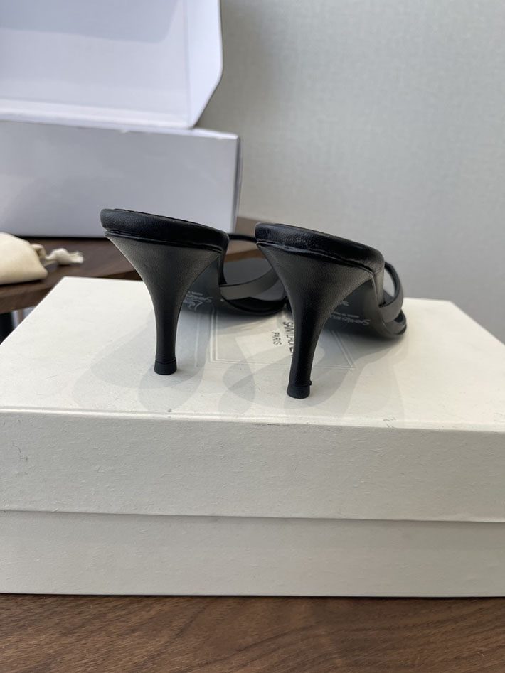 最高級サンローランスーパーコピー Saint Laurent バビロン ミュール スムースレザー シューズ 靴 グレー 2630652 レディース サンダル しまむら - 画像 (5)