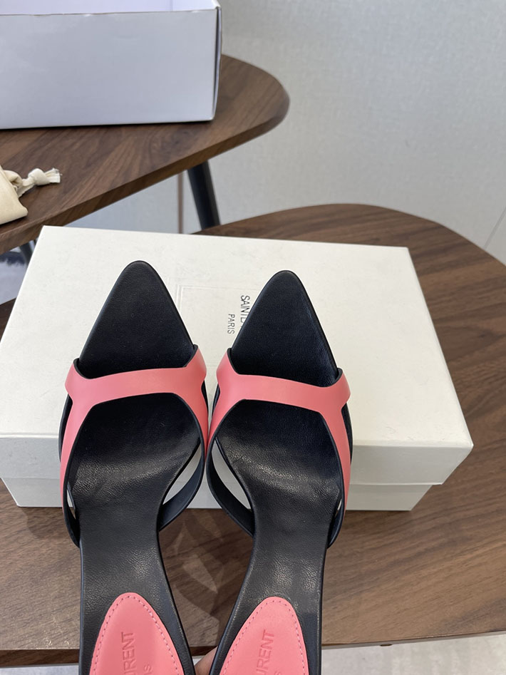最高級サンローランスーパーコピー Saint Laurent バビロン ミュール スムースレザー シューズ 靴 ピンク 2630653 レディース サンダル 人気 - 画像 (8)