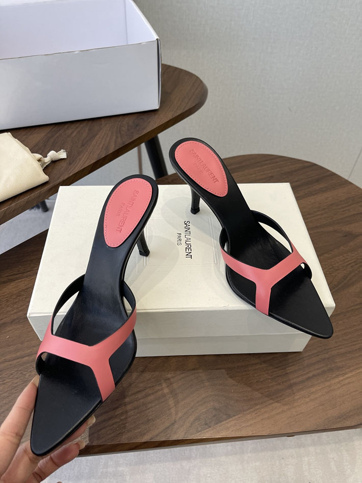 最高級サンローランスーパーコピー Saint Laurent バビロン ミュール スムースレザー シューズ 靴 ピンク 2630653 レディース サンダル 人気 - 画像 (7)