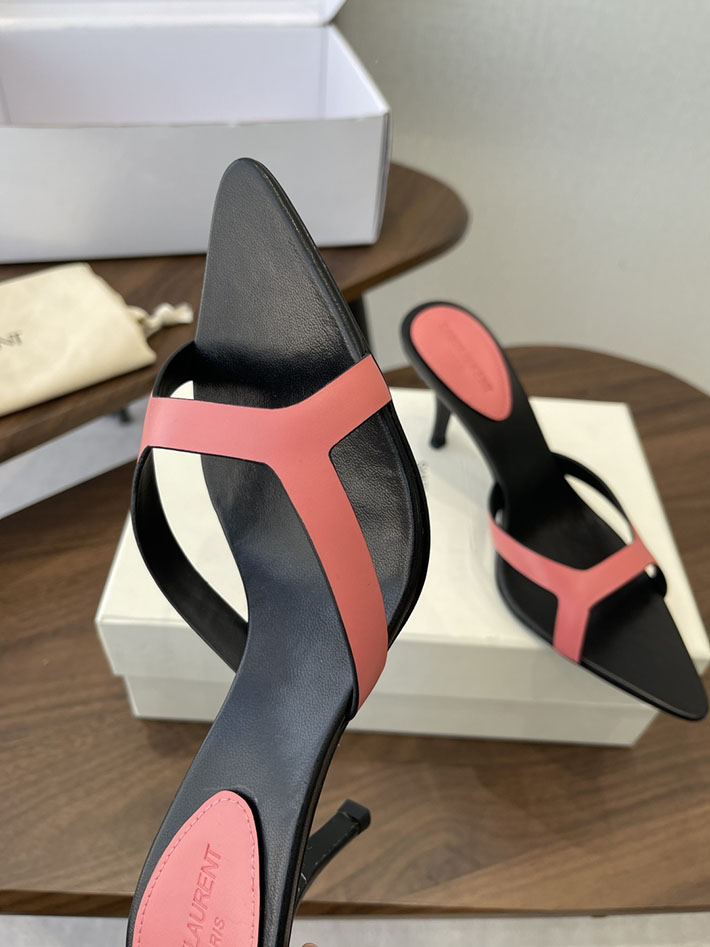 最高級サンローランスーパーコピー Saint Laurent バビロン ミュール スムースレザー シューズ 靴 ピンク 2630653 レディース サンダル 人気 - 画像 (6)