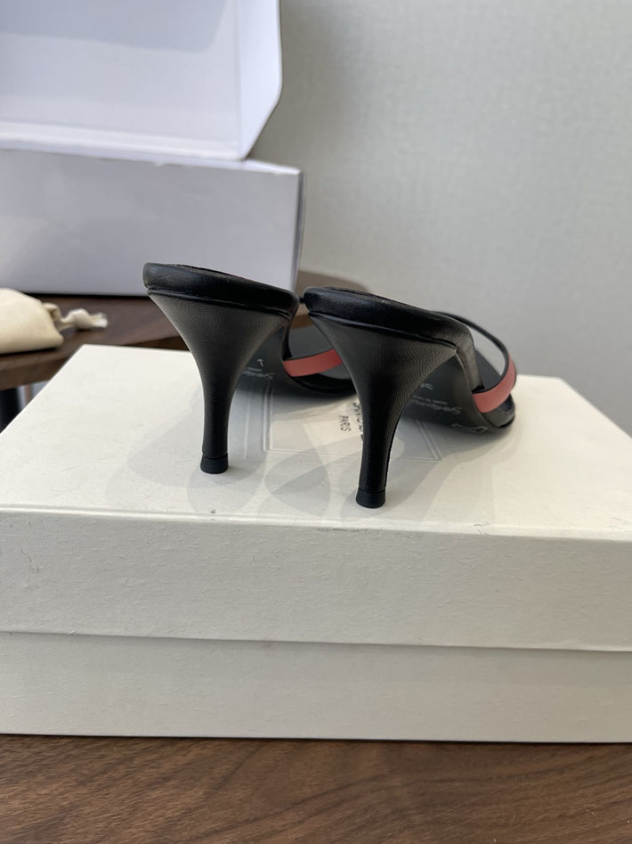 最高級サンローランスーパーコピー Saint Laurent バビロン ミュール スムースレザー シューズ 靴 ブラック 2630654 ヒール サンダル レディース - 画像 (5)