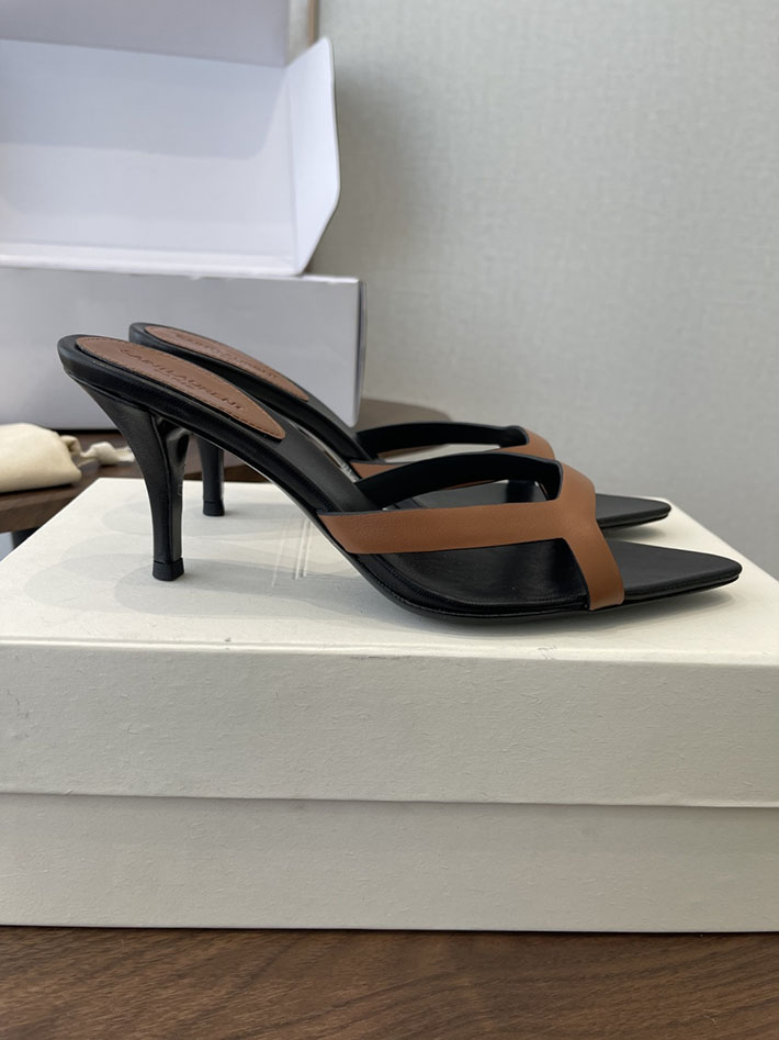 最高級サンローランスーパーコピー Saint Laurent バビロン ミュール スムースレザー シューズ 靴 ブラウン 2630656 ヒール サンダル レディース 歩き やすい - 画像 (2)