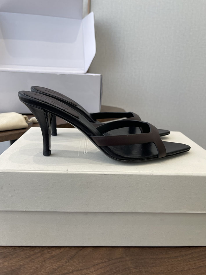 最高級サンローランスーパーコピー Saint Laurent バビロン ミュール スムースレザー シューズ 靴 茶色 2630657 ヒール サンダル おしゃれ - 画像 (2)