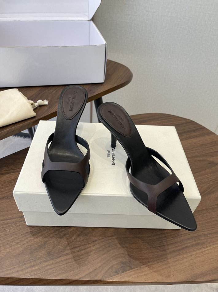 最高級サンローランスーパーコピー Saint Laurent バビロン ミュール スムースレザー シューズ 靴 ブラック 2630658 サンダル ヒール 可愛い - 画像 (9)