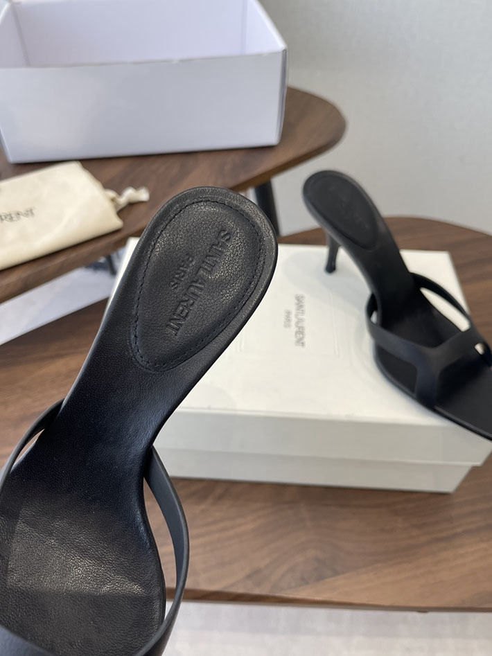 最高級サンローランスーパーコピー Saint Laurent バビロン ミュール スムースレザー シューズ 靴 ブラック 2630658 サンダル ヒール 可愛い - 画像 (6)