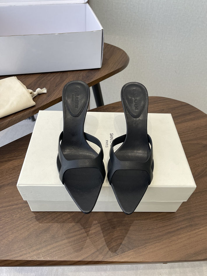 最高級サンローランスーパーコピー Saint Laurent バビロン ミュール スムースレザー シューズ 靴 ブラック 2630658 サンダル ヒール 可愛い - 画像 (3)