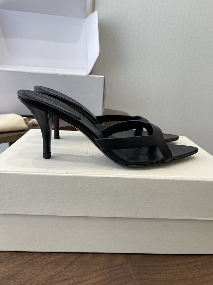 最高級サンローランスーパーコピー Saint Laurent バビロン ミュール スムースレザー シューズ 靴 ブラック 2630658 サンダル ヒール 可愛い - 画像 (2)