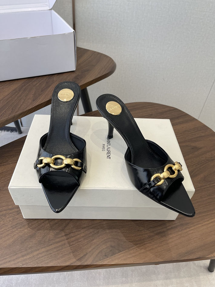 最高級サンローランスーパーコピー YSL 2026 新作 シューズ 靴 レザー 75mm ヒールミュール ブラック 2630665 サンダル おしゃれ 歩きやすい - 画像 (9)