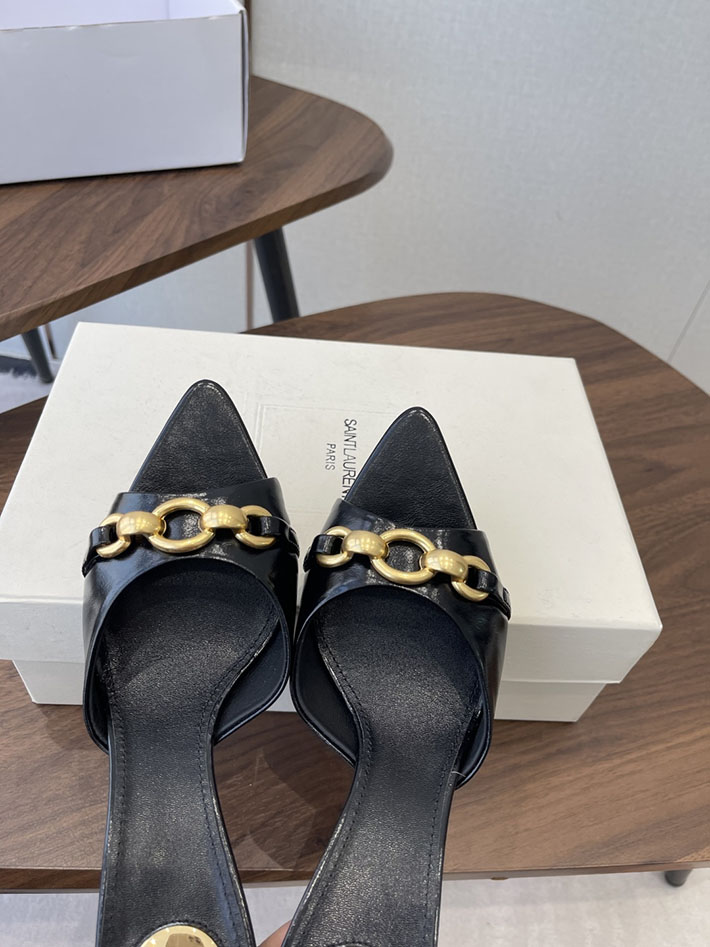 最高級サンローランスーパーコピー YSL 2026 新作 シューズ 靴 レザー 75mm ヒールミュール ブラック 2630665 サンダル おしゃれ 歩きやすい - 画像 (8)