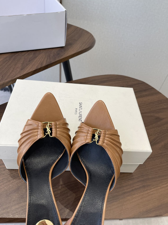 最高級サンローランスーパーコピー YSL 2026 新作 バビロン ミュール スムースレザー シューズ ブラウン 2630673 夏 サンダル ヒール - 画像 (7)