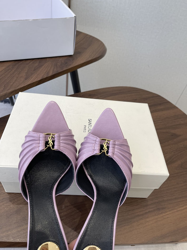 最高級サンローランスーパーコピー YSL 2026 新作 バビロン ミュール スムースレザー シューズ ピンク 2630679 ヒール サンダル おしゃれ - 画像 (8)