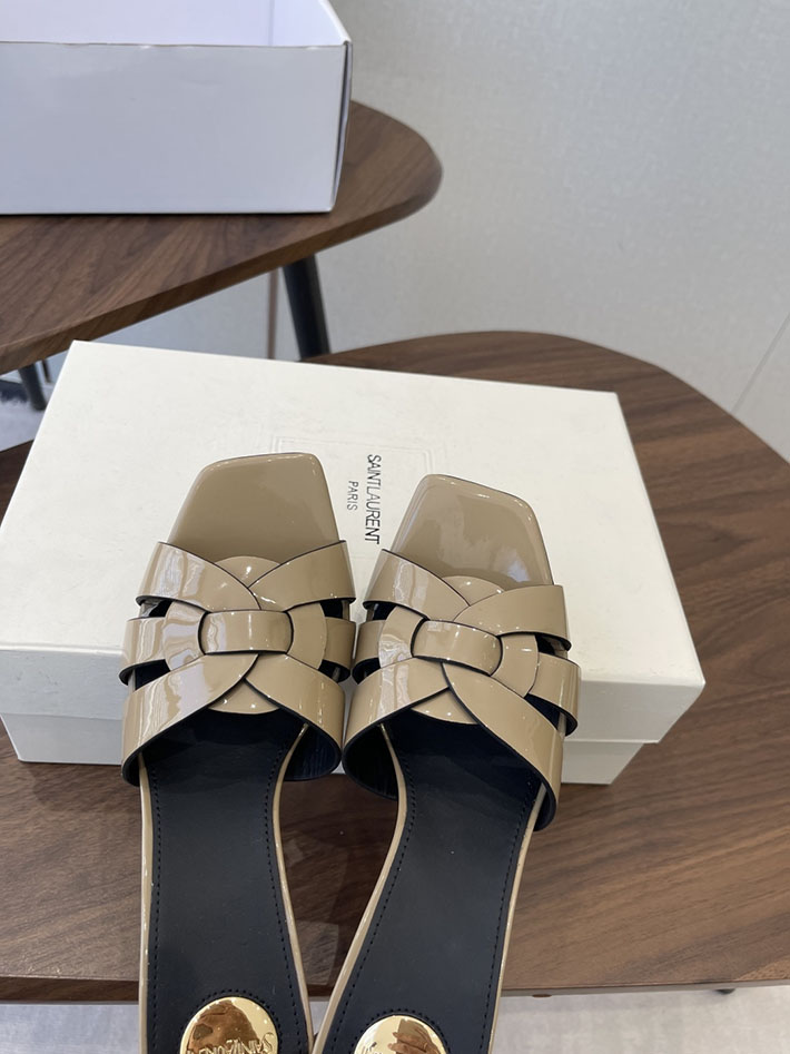 最高級サンローランスーパーコピー YSL 2026 新作 Pre-Loved サンダル レディース ヒール高め グレー 2630691 ヒール おしゃれ ブランド - 画像 (8)