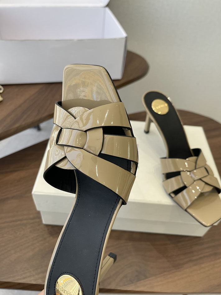 最高級サンローランスーパーコピー YSL 2026 新作 Pre-Loved サンダル レディース ヒール高め グレー 2630691 ヒール おしゃれ ブランド - 画像 (6)