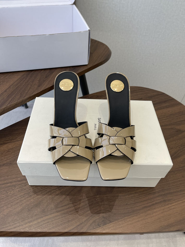 最高級サンローランスーパーコピー YSL 2026 新作 Pre-Loved サンダル レディース ヒール高め グレー 2630691 ヒール おしゃれ ブランド - 画像 (3)