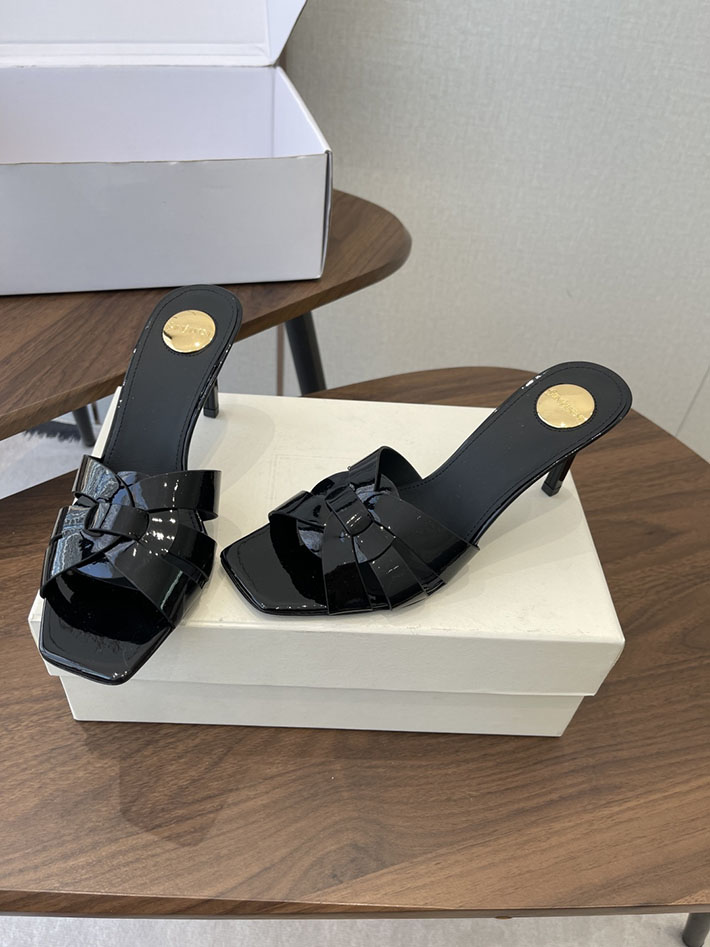 最高級サンローランスーパーコピー YSL 2026 新作 Pre-Loved サンダル レディース ヒール高め ブラック 2630692 歩きやすい ヒール おしゃれ - 画像 (9)