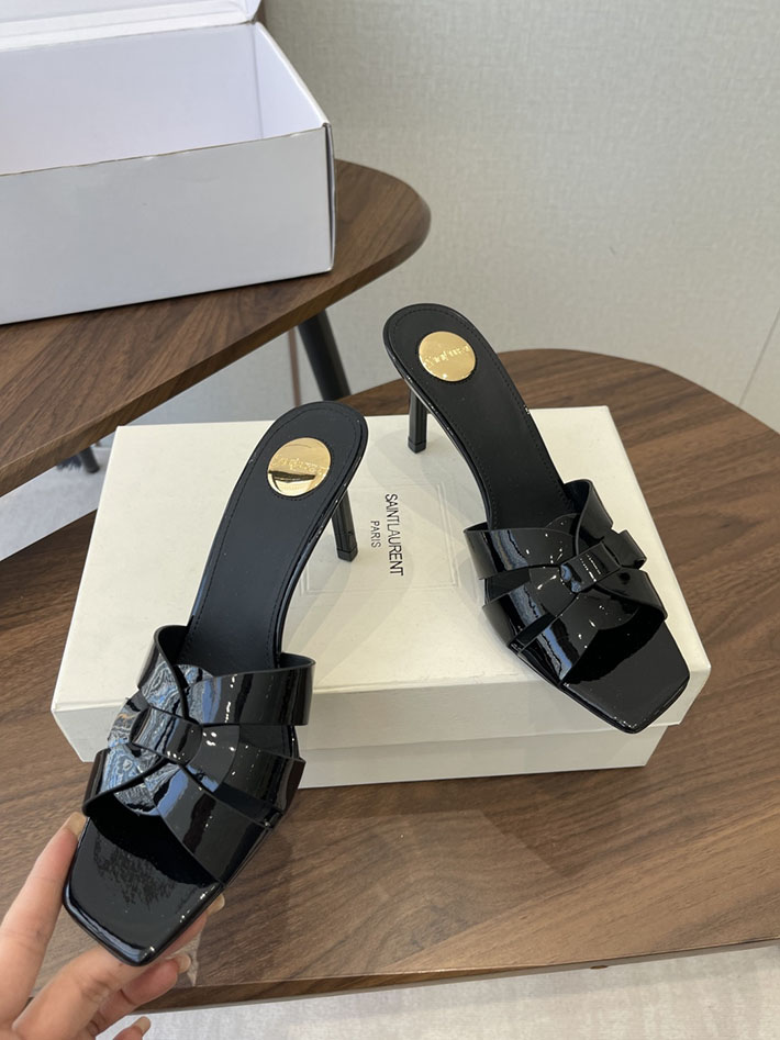 最高級サンローランスーパーコピー YSL 2026 新作 Pre-Loved サンダル レディース ヒール高め ブラック 2630692 歩きやすい ヒール おしゃれ - 画像 (7)