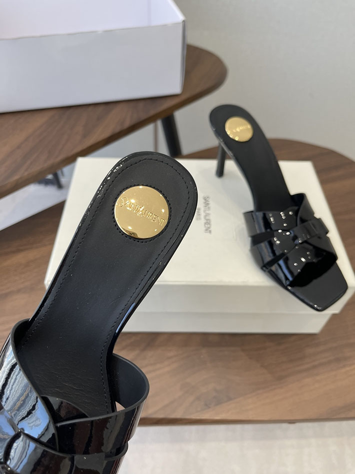 最高級サンローランスーパーコピー YSL 2026 新作 Pre-Loved サンダル レディース ヒール高め ブラック 2630692 歩きやすい ヒール おしゃれ - 画像 (5)