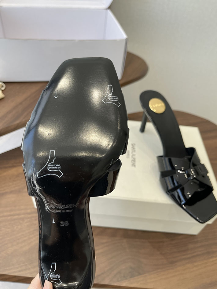 最高級サンローランスーパーコピー YSL 2026 新作 Pre-Loved サンダル レディース ヒール高め ブラック 2630692 歩きやすい ヒール おしゃれ - 画像 (4)