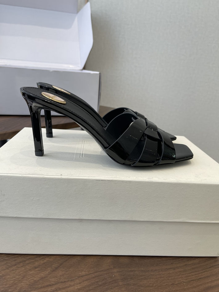 最高級サンローランスーパーコピー YSL 2026 新作 Pre-Loved サンダル レディース ヒール高め ブラック 2630692 歩きやすい ヒール おしゃれ - 画像 (2)
