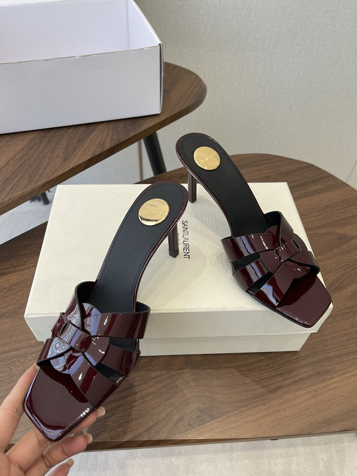 最高級サンローランスーパーコピー YSL 2026 新作 Pre-Loved サンダル レディース ヒール高め 茶色 2630695 サンダル レディース きれい め - 画像 (8)