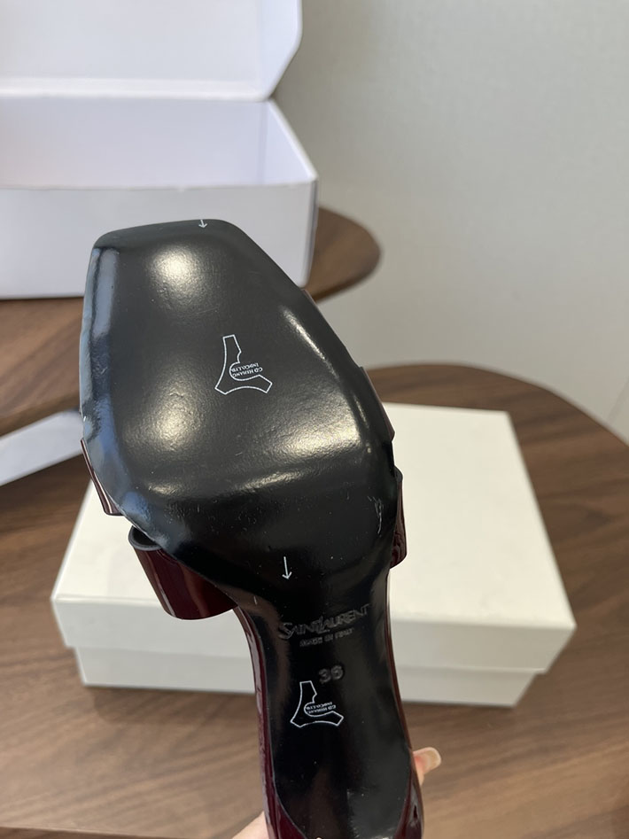 最高級サンローランスーパーコピー YSL 2026 新作 Pre-Loved サンダル レディース ヒール高め 茶色 2630695 サンダル レディース きれい め - 画像 (4)