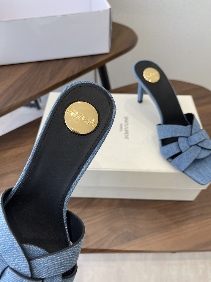 最高級サンローランスーパーコピー YSL 2026 新作 Pre-Loved サンダル レディース ヒール高め ブルー 2630697 サンダル レディース 疲れない - 画像 (6)