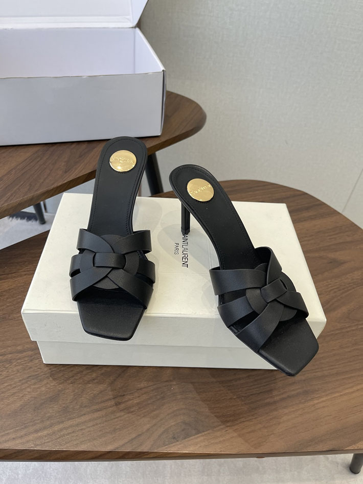 最高級サンローランスーパーコピー YSL 2026 新作 Pre-Loved サンダル レディース ヒール高め ブラック 2630698 サンダル レディース おしゃれ - 画像 (9)