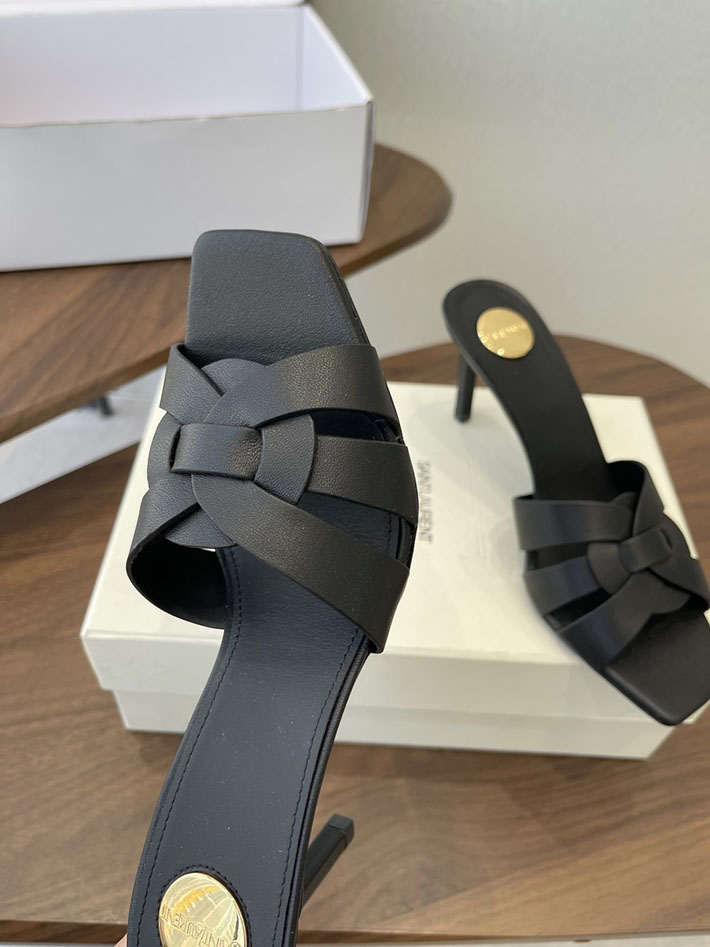最高級サンローランスーパーコピー YSL 2026 新作 Pre-Loved サンダル レディース ヒール高め ブラック 2630698 サンダル レディース おしゃれ - 画像 (7)