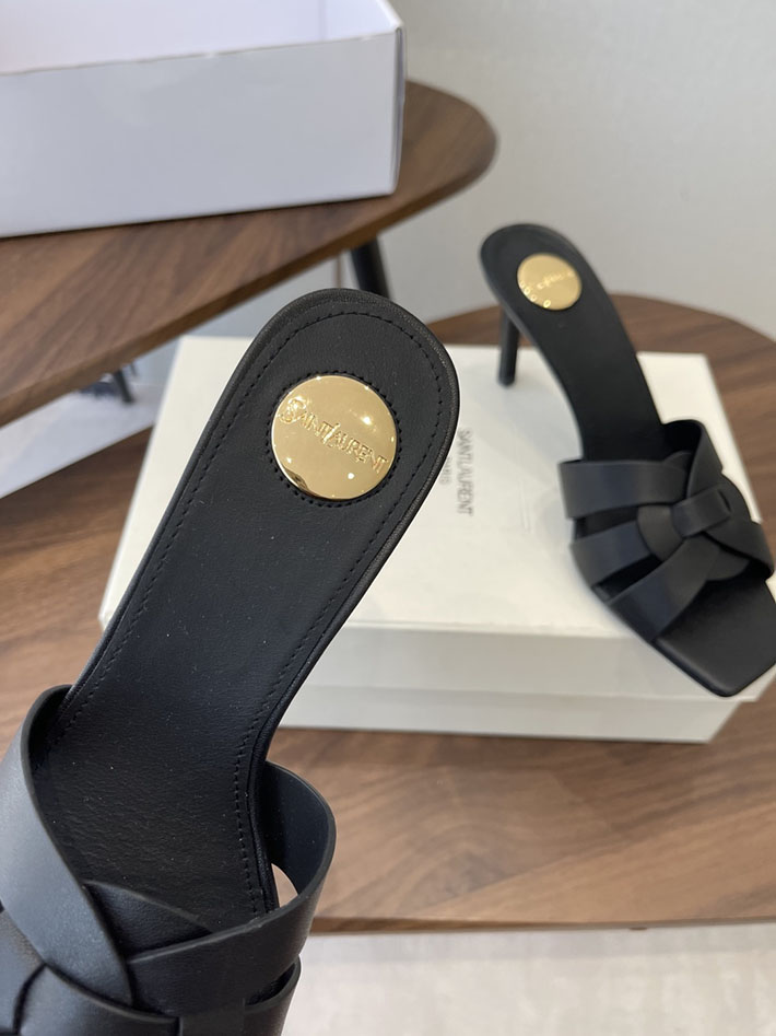 最高級サンローランスーパーコピー YSL 2026 新作 Pre-Loved サンダル レディース ヒール高め ブラック 2630698 サンダル レディース おしゃれ - 画像 (6)
