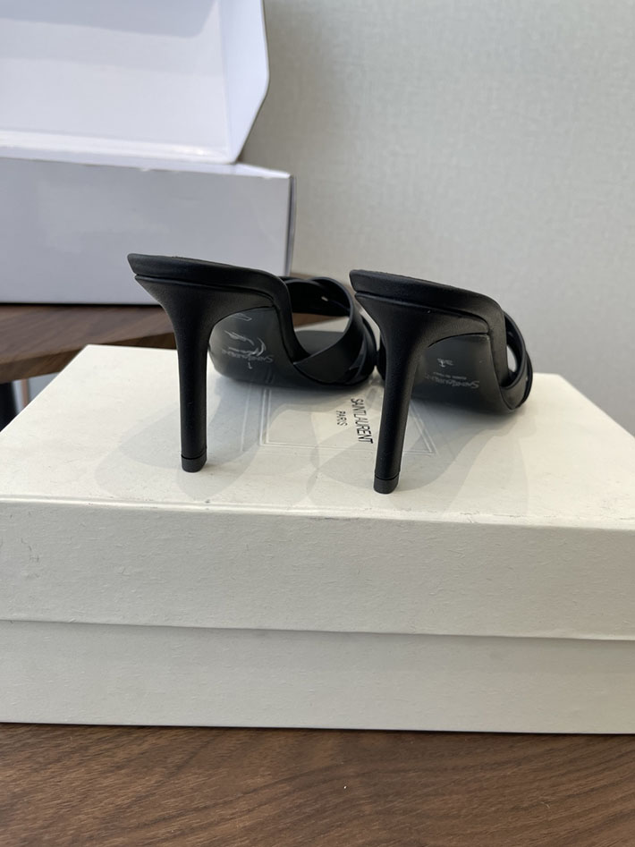 最高級サンローランスーパーコピー YSL 2026 新作 Pre-Loved サンダル レディース ヒール高め ブラック 2630698 サンダル レディース おしゃれ - 画像 (5)