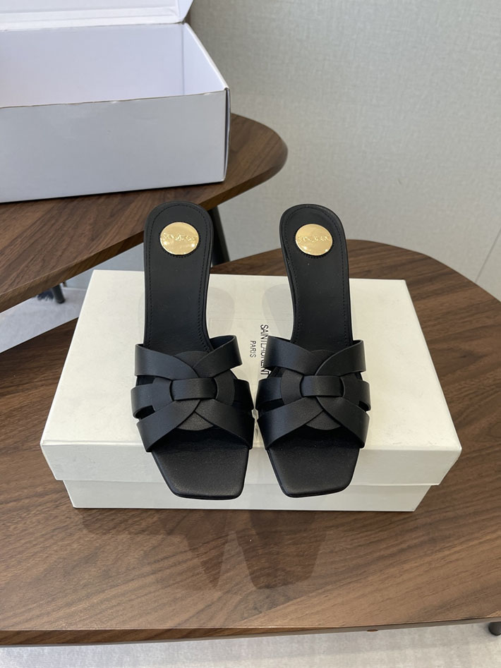 最高級サンローランスーパーコピー YSL 2026 新作 Pre-Loved サンダル レディース ヒール高め ブラック 2630698 サンダル レディース おしゃれ - 画像 (3)