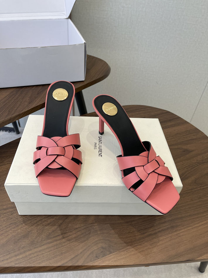 最高級サンローランスーパーコピー YSL 2026 新作 Pre-Loved サンダル レディース ヒール高め ピンク 2630699 サンダル レディース ブランド - 画像 (9)