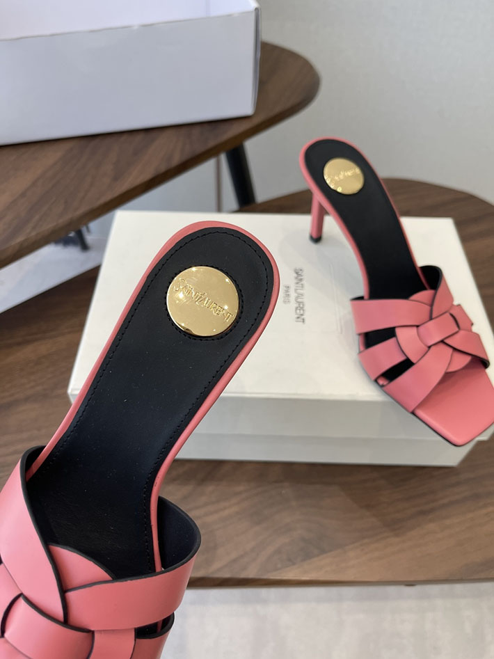 最高級サンローランスーパーコピー YSL 2026 新作 Pre-Loved サンダル レディース ヒール高め ピンク 2630699 サンダル レディース ブランド - 画像 (6)