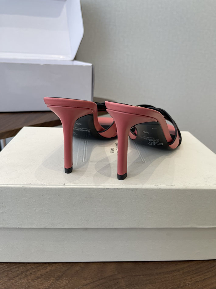 最高級サンローランスーパーコピー YSL 2026 新作 Pre-Loved サンダル レディース ヒール高め ピンク 2630699 サンダル レディース ブランド - 画像 (5)