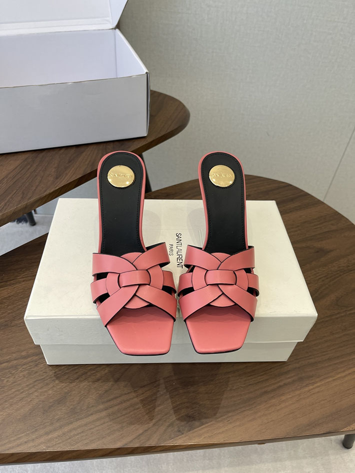 最高級サンローランスーパーコピー YSL 2026 新作 Pre-Loved サンダル レディース ヒール高め ピンク 2630699 サンダル レディース ブランド - 画像 (3)