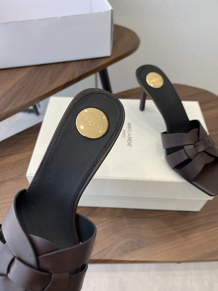 最高級サンローランスーパーコピー YSL 2026 新作 Pre-Loved サンダル レディース ヒール高め 茶色 2630700 夏用 サンダル レディース おしゃれ - 画像 (6)