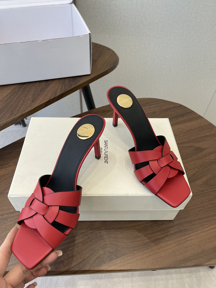 最高級サンローランスーパーコピー YSL 2026 新作 Pre-Loved サンダル レディース ヒール高め レッド 2630702 夏サンダル レディース 人気 - 画像 (8)