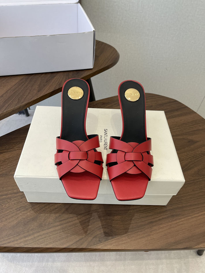 最高級サンローランスーパーコピー YSL 2026 新作 Pre-Loved サンダル レディース ヒール高め レッド 2630702 夏サンダル レディース 人気 - 画像 (3)