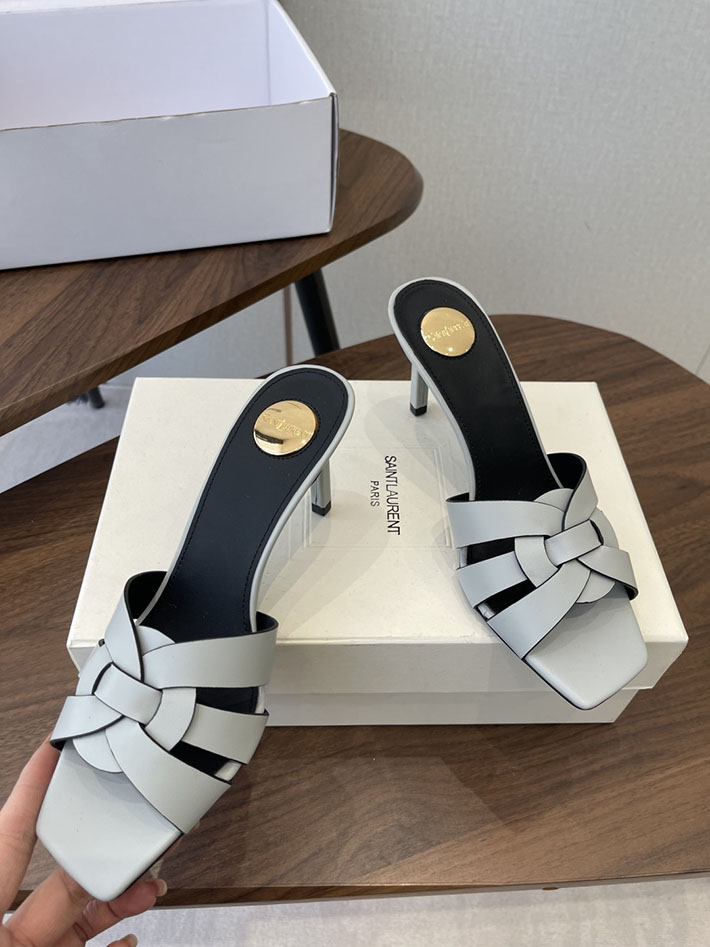 最高級サンローランスーパーコピー YSL 2026 新作 Pre-Loved サンダル レディース ヒール高め スカイブルー 2630703 夏 サンダルレディース 40代 - 画像 (8)